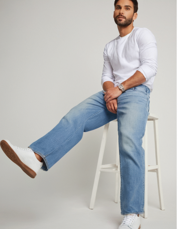 Premium Blue Denim Jeans for Men – Comfort Fit, Stylish & Durable